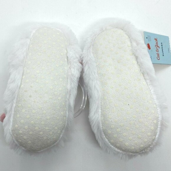 Cat & Jack infant/Toddler Plush Unicorn Slippers With Strap-White-Size 2T/3T-NWT - Picture 5 of 5